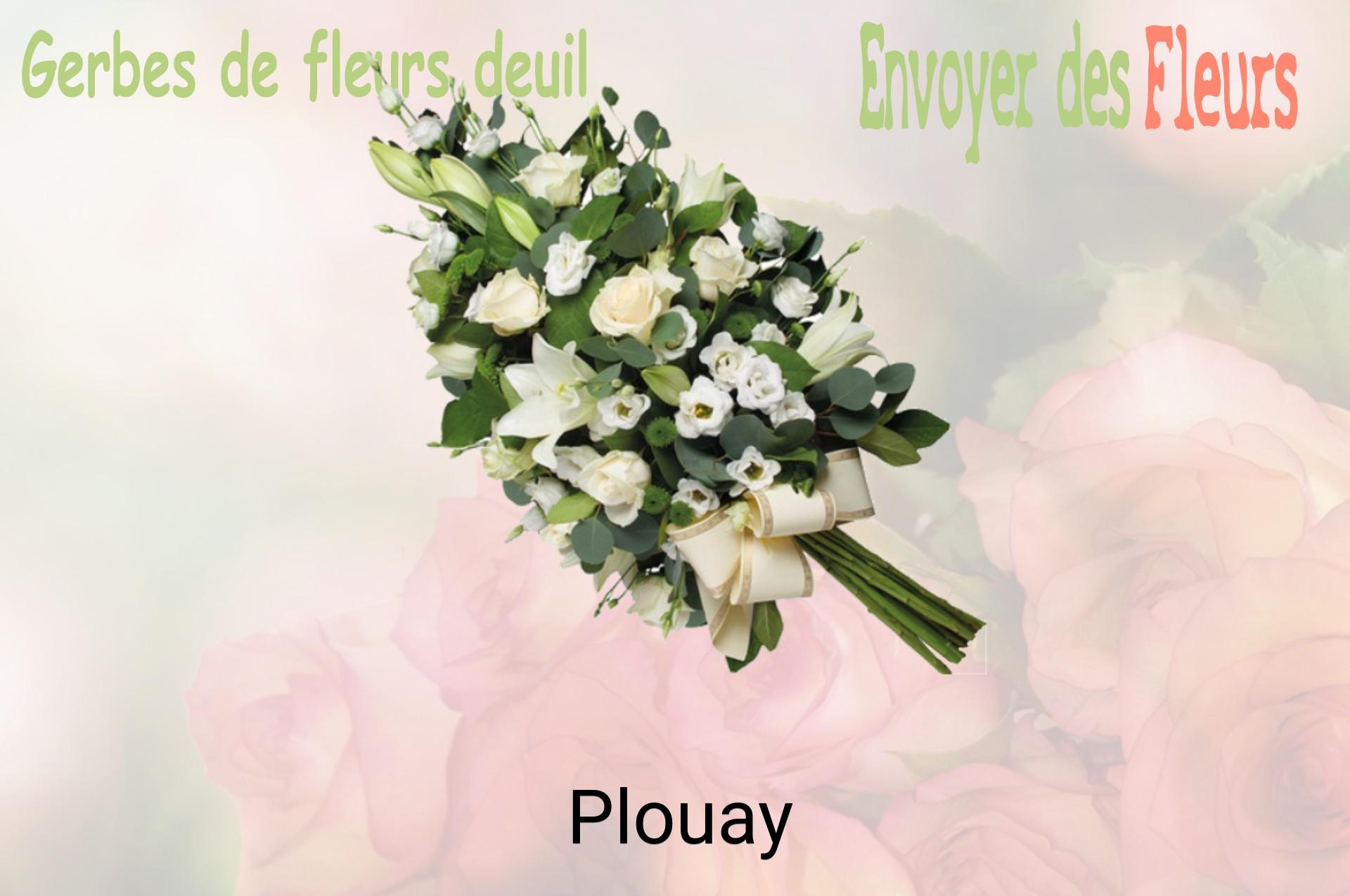 Gerbe de fleurs de deuil livrée à Plouay